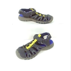 Cat & Jack Little Boy Closed Toe Water Sandals Shoes Size 1 Navy Neo Yellow